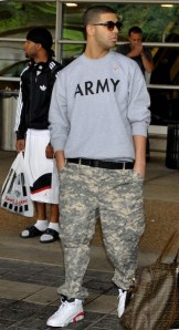 Wearing an Army sweatshirt when you have never served is like wearing a shirt for a college you have never attended.