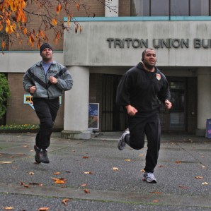 Club Vet ran the first mile together to kick off the Freedom Run at Edmonds Community College.
