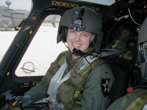Capt. Kimberly Hampton, first female US pilot shot down and killed in combat. Pictured in her OH-58 Kiowa Warrior helicopter. her gender does not diminish the loss to her family or her country.