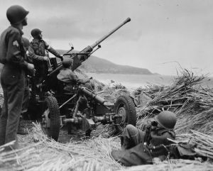 A 40mm Bofors like the ones Eddy's unit unsed in WWII.