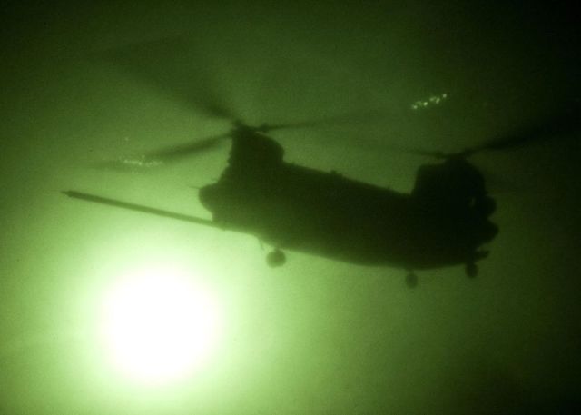 MH-47 Chinook Afghanistan night ops by Sgt. Daniel P. Shook