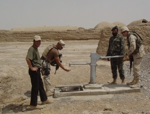 Testing one of the new CA provided wells.