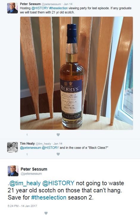 Tweet a couple weeks out from the end.